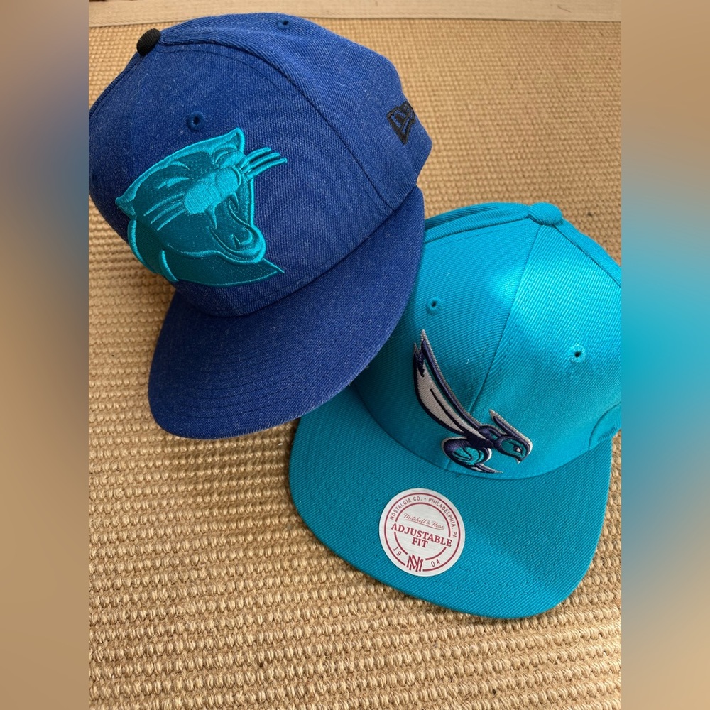 New Era and Mitchell & Ness flat bill caps